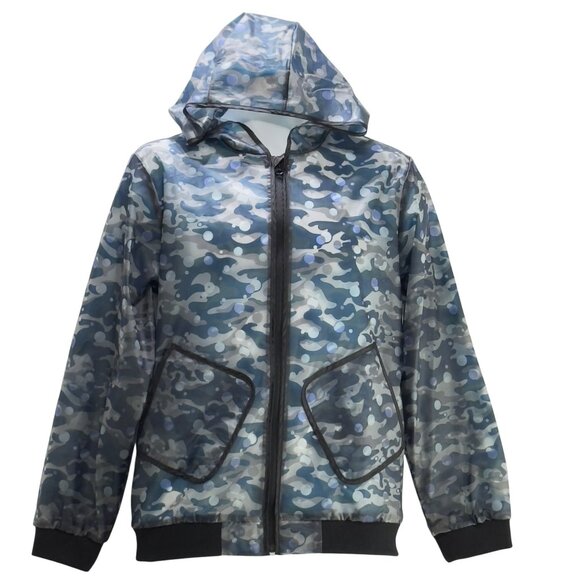 Wonder Nation Kids Camouflage Rain Shell Hooded Jacket Polyurethane Size XXL - Picture 1 of 12